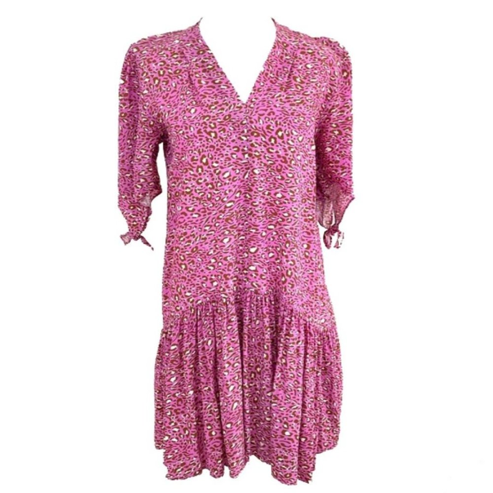 Orchid Animal Tie Sleeve Dress